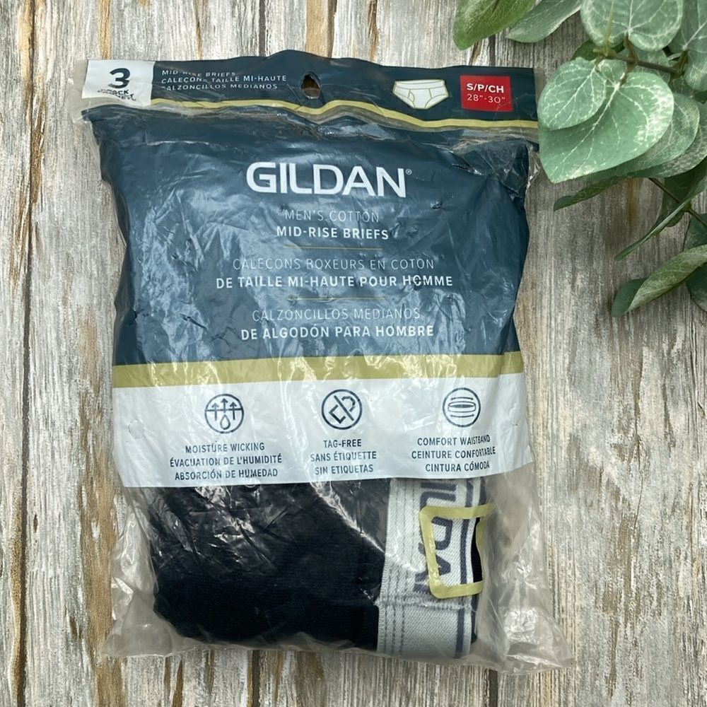 Gildan Men's Cotton Modern Briefs Underwear 3-Pack